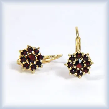 Náušnice žluté zlato