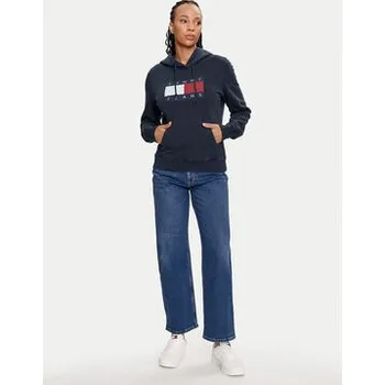 Pánská mikina Tommy Jeans Mikina Flag DW0DW18654 Tmavomodrá Regular Fit XL