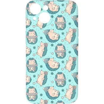 Pouzdro na mobilní telefon Kryt Ježek se šálou pro iPhone 15 Plus