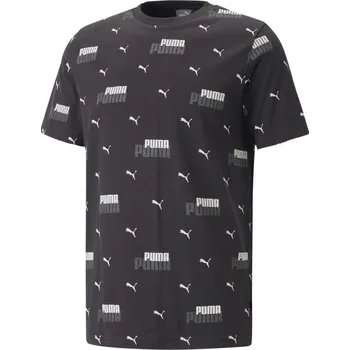 Pánské tričko Pánské triko Puma &nbsp;ESS+ LOGO POWER AOP TEE M Černá, Bílá