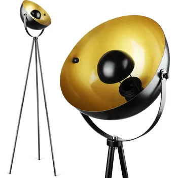 Dekorativní svítidlo Interlook DYT-L125-ČERNÁ | Kovová stojací lampa | Moderní stylové osvětlení do obývacího pokoje a ložnice | Černozlatá stojací lampa s kovovým rámem