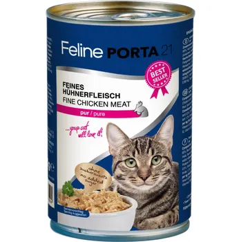 Krmivo pro kočku 12x400g Feline Porta 21 - čisté kuřecí maso
