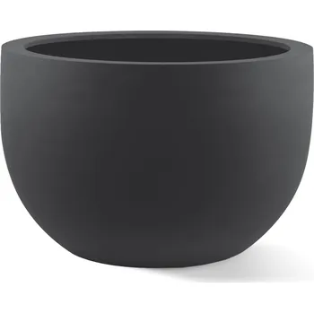 Květináč Stretto New Egg Pot Low Anthracite Ø 80 cm / V 47 cm