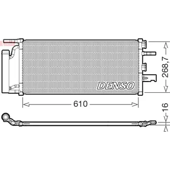 Výparník klimatizace Kondenzátor, klimatizace DENSO DCN05036
