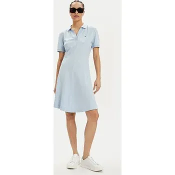 Dámské šaty Tommy Hilfiger Letní šaty WW0WW41567 Světle modrá Regular Fit M