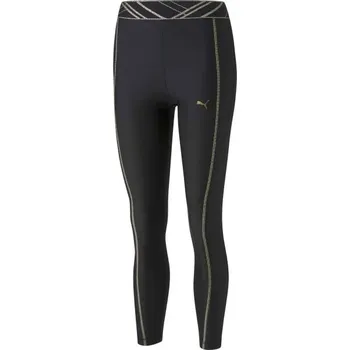 Dámské legíny Dámské legíny Puma DECO GLAM HIGH WAIST FULL LEGGINGS S Černá, Zlatá