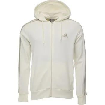 Pánská mikina adidas Essentials 3-Stripes Hoodie Béžová XL