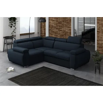 Sedací souprava Falco Rohová sedací souprava BODIE, rozkládací s úložným prostorem, levá, tmavě modrá Monolith 77