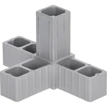 Stavební profil Plastová spojka profilů, tvar 4-nohý 30 (SPP-4-30x30)