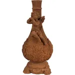 Hnědý svícen s andělíčkem – 23 cm