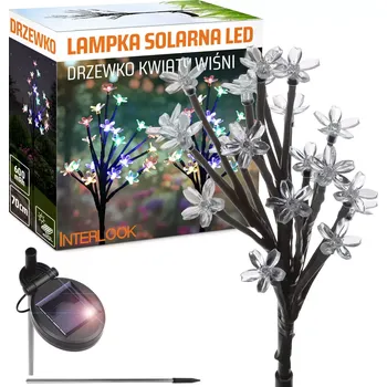 Dekorativní svítidlo Interlook FLD-07-C | Solární zahradní lampa LED Strom s květinami | 70 cm, 600 mAh