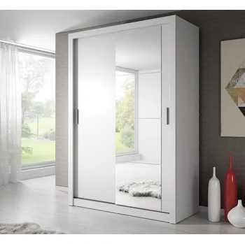 Šatní skříň Šatní skříň 04 ARTI 150 bílá/zrcadlo