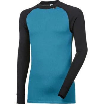 Pánské funkční triko PROGRESS MICROSENSE LS XL Tyrkysová, Černá