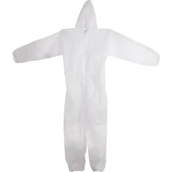 Jednorázový oděv Bílý polypropyl.overal XXL s kapucí