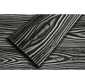 Obklad 3D PS obklad Deska stříbrno-černá, kartáčovaná (Balení - 2 m²)