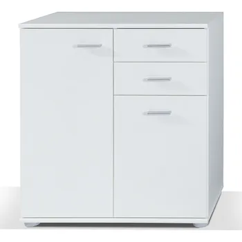 Komoda MIDAS 2 - KOMODA - 2dvířková se 2 šuplíky - bílá (MIKE 2 2T 2S) "LP" (K150-Z)