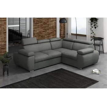 Sedací souprava Falco Rohová sedací souprava BODIE, rozkládací s úložným prostorem, pravá, šedá/Mono 246