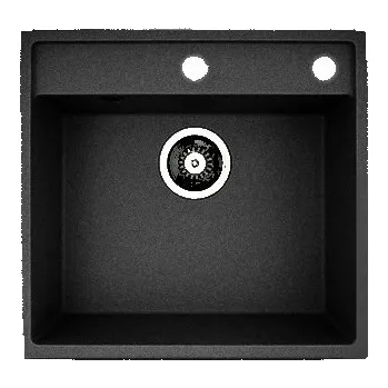 Nerezový dřez Pyragranitový dřez CAMEA 1B (53x50) black