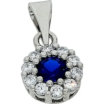 Přívěsek Goldstore Zlatý přívěs se safírem a zirkony Váha: 1.10 g