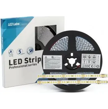 LED páska LEDLabs LED pásek 8W/m 180lm/W PRO 3Y 24V 180 LED/m 2835 SMD teplá bílá