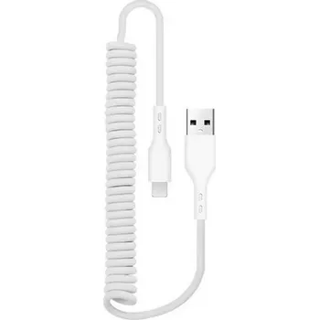 Datový kabel Datový kabel spirála, USB A na USB C, délka 1m, barva bílá