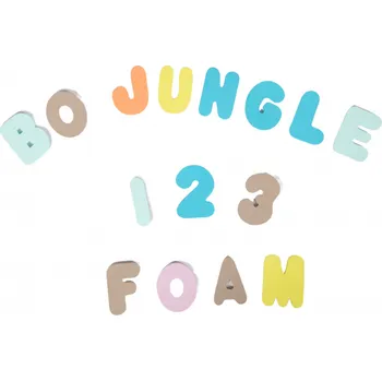 vodní stůl Bo Jungle Pěnové hračky do vany Číšlice a Písmena 36 ks