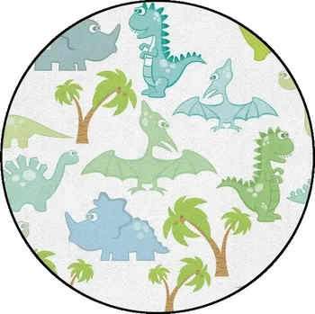 Koberec Kulatý 3D dětský koberec s dinosaury - 17,40 cm x 40 cm