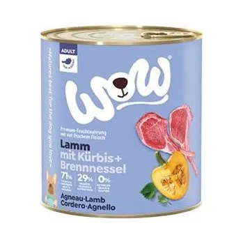 Krmivo pro psa WOW konzerva Jehněčí s dýní Adult 800g