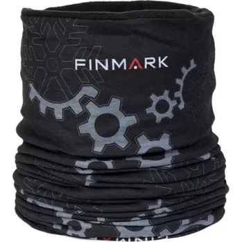 Šátek Multifunkční šátek s fleecem Finmark FSW-209 OS Černá, Šedá