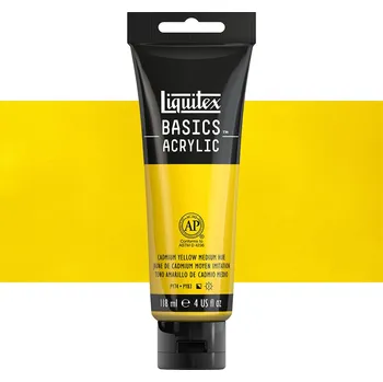 Vodová barva Akrylová barva Liquitex Basics - Cadmium Yellow Medium Hue Balení: 118 ml
