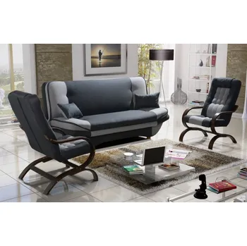 Pohovka Rozkládací sedací souprava GATSBY 3+1+1 s úložným prostorem, I95/I91 wenge