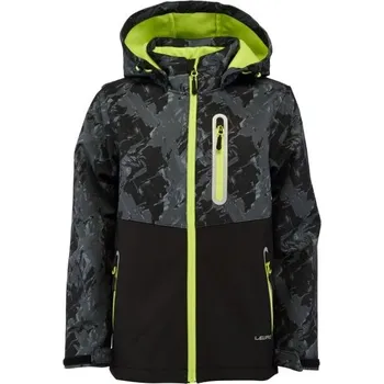 Chlapecká bunda Dětská softshellová bunda Lewro YASU 116/122 Tmavě šedá, Černá