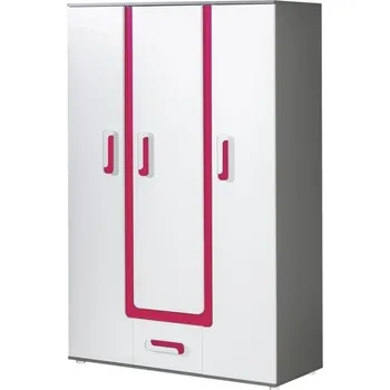 Šatní skříň Dětská šatní skříň APETTITA 19 antracit/růžová
