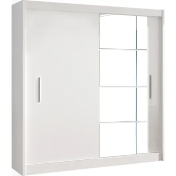 Šatní skříň Šatní skříň LOW se zrcadlem, bílá