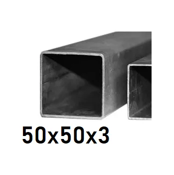 Stavební profil Jeklový profil 50x50x3, černý 6 m (JOKL-50x50x3-6)