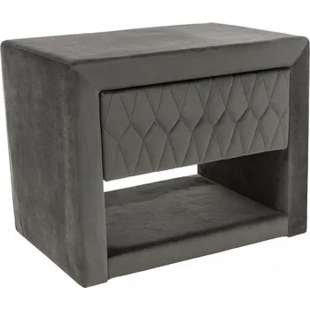 Noční stolek Čalouněný noční stolek AZURRO VELVET šedá