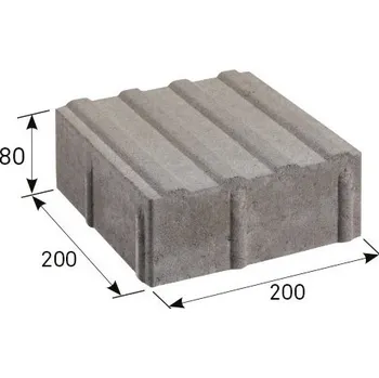 FEROBET Dlažba VODÍCÍ LINIE Standard 8cm Přírodní
