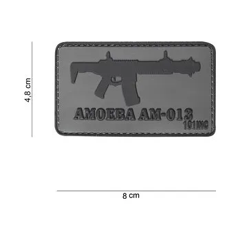 Nášivka Gumová nášivka 101 Inc zbraň AMOEBA AM-013 - šedá