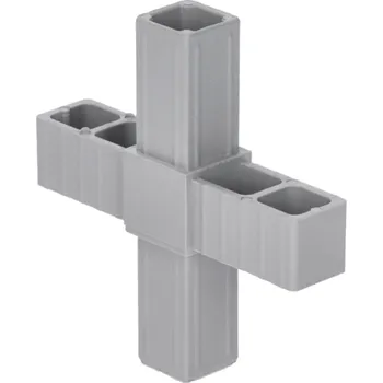Stavební profil Plastová spojka profilů, tvar kříž 30 (SPP-7-30x30)