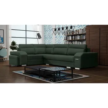 Sedací souprava Falco Rohová sedací souprava ALVIN rozkládací s úložným prostorem, levá, zelená Malmo 37