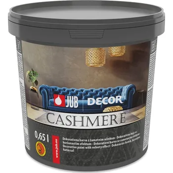 barva na zeď JUB DECOR Cashmere dekorativní barva se sametovým efektem 0.65 l Bílá