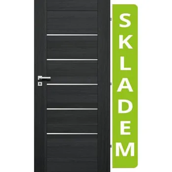 Interiérové dveře VILEN DOOR Interiérové dveře ANITA 5/5 - Dub Antracyt 80/197 cm