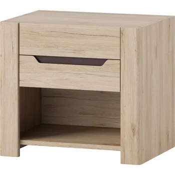 Noční stolek DESIRE NEW 52 - NOČNÍ STOLEK S 1 ŠUPLÍKEM dub san remo / hnědá (DESJO 52) (SZ) (K150-Z)