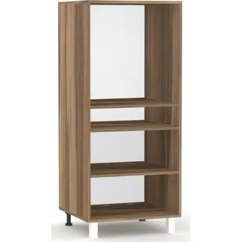 Šatní skříň Vysoká skříň REA ALFA KSO-60-130 pro vestavnou troubu, OŘECH ROCKPILE