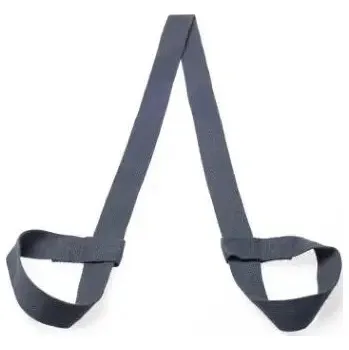 Popruhy na jógu: cestovní, protiskluzové, fitness - ŠEDÁ