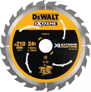 Pilový kotouč Pilový kotouč DeWALT XR EXTREME RUNTIME 210x30 mm 24 zubů, ideální pro pily FLEXVOLT