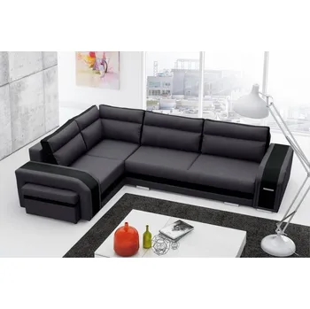 Sedací souprava Falco Rohová sedací souprava Association, rozkládací s úložným prostorem, levá, šedá/černá, Inari 96/100