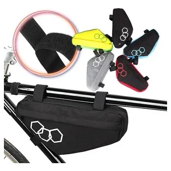 Držák na kolo kapsa na rám, barva černá/modrá