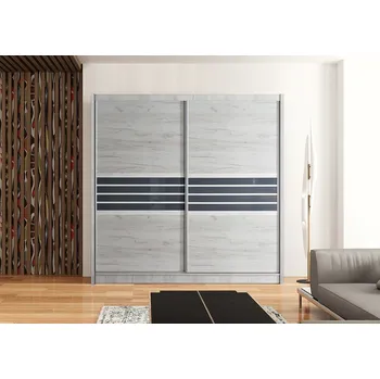 Šatní skříň Šatní skříň STEFANO/TURYN 203, dub craft/grafit