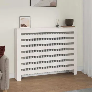 Radiátor vidaXL Kryt na radiátor 108,5 x 19 x 84 cm masivní borové dřevo [822596] Barva: Bílá